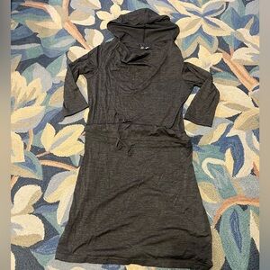 Ibex size medium Dark Gray Hooded dress